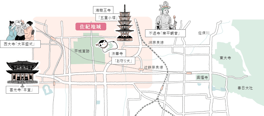 佐紀エリアの地図