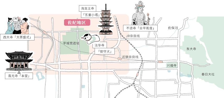 佐紀エリアの地図