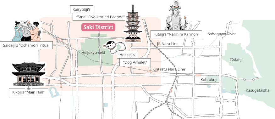 佐紀エリアの地図
