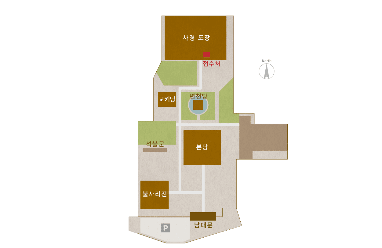 喜光寺の境内図