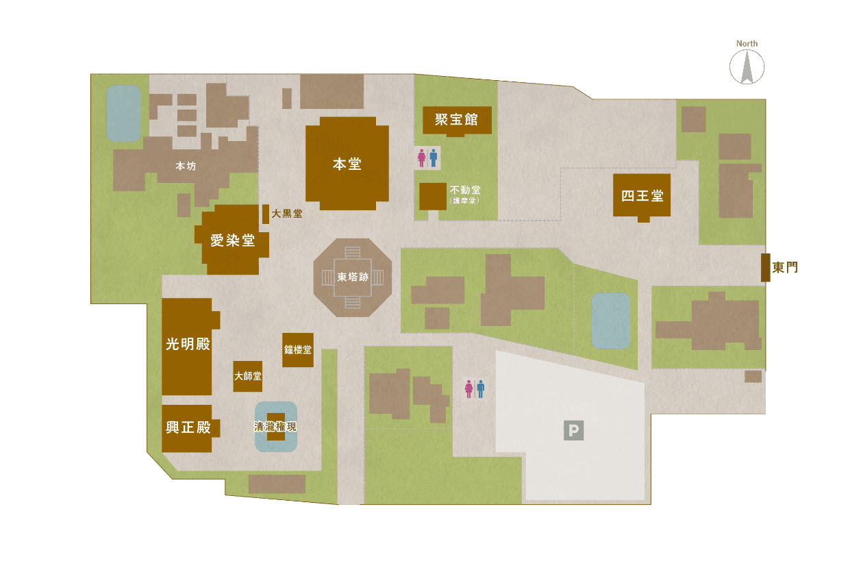 西大寺の境内図